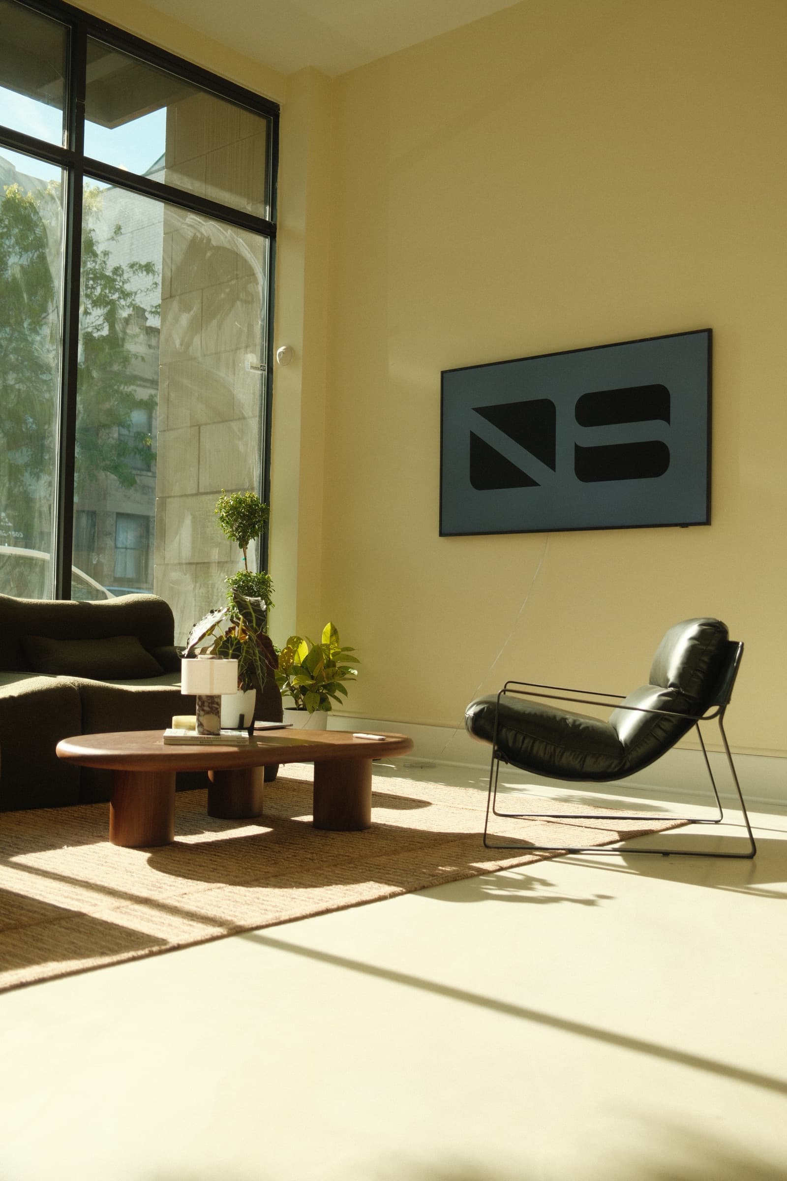 The Negative Space studio floor, looking out toward the street